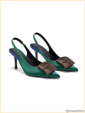 Coutgo Pointed Toe Slingback High Heel Pump
